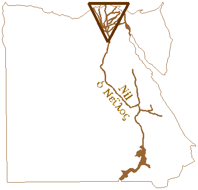 L'Egypte avec le delta du Nil